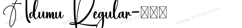 Adumu Regular字体转换